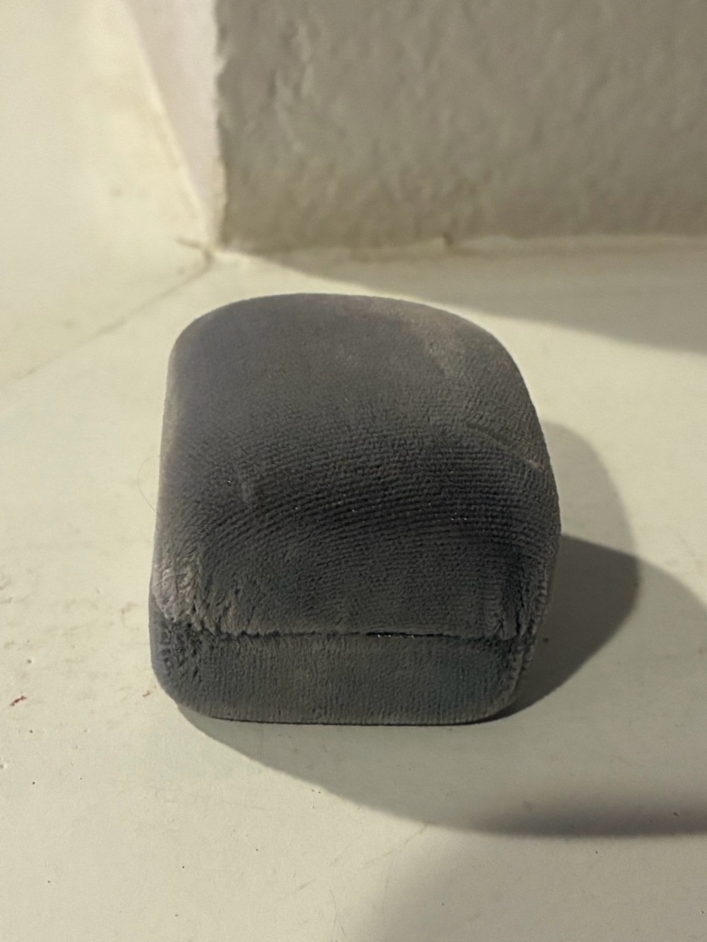 Vintage Gray Velvet Mervyn’s Jewelry Ring Box